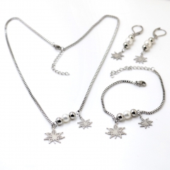 Stainless steel jewelry Necklace Earrings set Wholesale