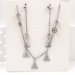 Stainless steel jewelry Necklace Earrings set Wholesale