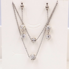 Stainless steel jewelry Necklace Earrings set Wholesale