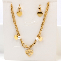 Stainless steel jewelry Necklace Earrings set Wholesale