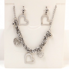 Stainless steel jewelry Necklace Earrings set Wholesale