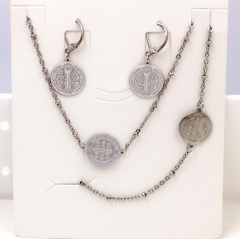 Stainless steel jewelry Necklace Earrings set Wholesale