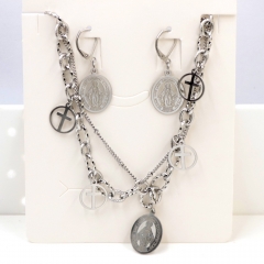 Stainless steel jewelry Necklace Earrings set Wholesale