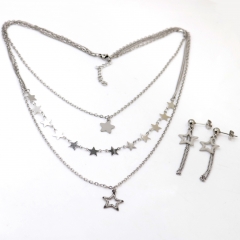 Stainless steel jewelry Necklace Earrings set Wholesale