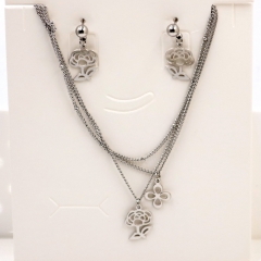 Stainless steel jewelry Necklace Earrings set Wholesale