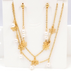 Stainless steel jewelry Necklace Earrings set Wholesale