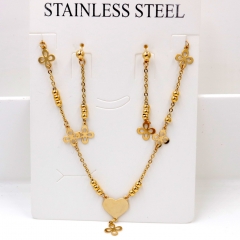 Stainless steel jewelry Necklace Earrings set Wholesale