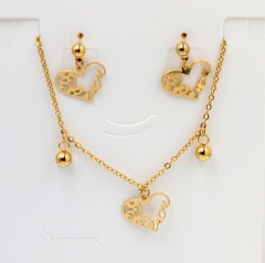 Stainless steel jewelry Necklace Earrings set Wholesale