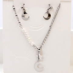 Stainless steel jewelry Necklace Earrings set Wholesale