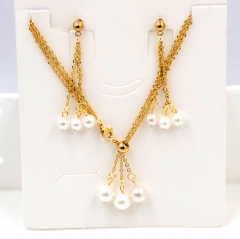Stainless steel jewelry Necklace Earrings set Wholesale