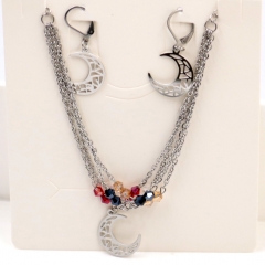 Stainless steel jewelry Necklace Earrings set Wholesale