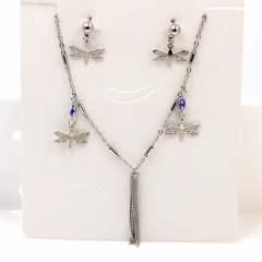Stainless steel jewelry Necklace Earrings set Wholesale