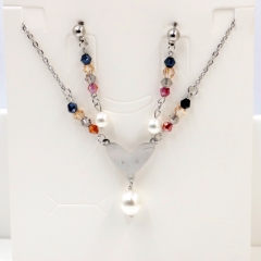 Stainless steel jewelry Necklace Earrings set Wholesale
