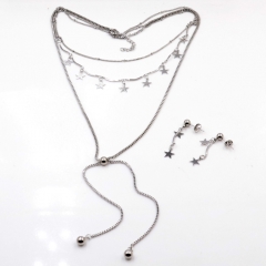 Stainless steel jewelry Necklace Earrings set Wholesale