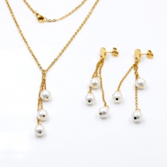 Stainless steel jewelry Necklace Earrings set Wholesale