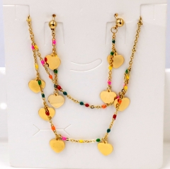Stainless steel jewelry Necklace Earrings set Wholesale