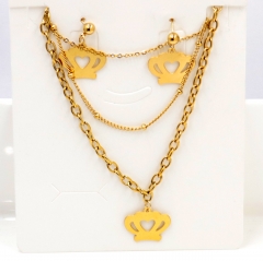 Stainless steel jewelry Necklace Earrings set Wholesale