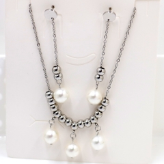 Stainless steel jewelry Necklace Earrings set Wholesale