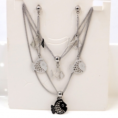 Stainless steel jewelry Necklace Earrings set Wholesale