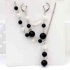 Stainless steel jewelry Necklace Earrings set Wholesale