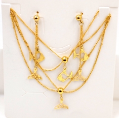 Stainless steel jewelry Necklace Earrings set Wholesale