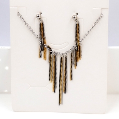 Stainless steel jewelry Necklace Earrings set Wholesale