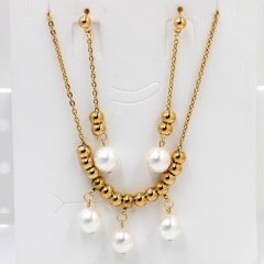 Stainless steel jewelry Necklace Earrings set Wholesale