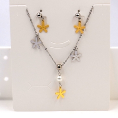 Stainless steel jewelry Necklace Earrings set Wholesale