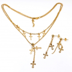 Stainless steel jewelry Necklace Earrings set Wholesale