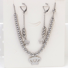 Stainless steel jewelry Necklace Earrings set Wholesale