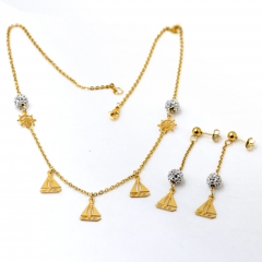 Stainless steel jewelry Necklace Earrings set Wholesale