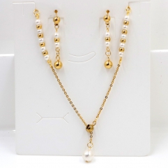Stainless steel jewelry Necklace Earrings set Wholesale