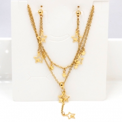 Stainless steel jewelry Necklace Earrings set Wholesale