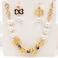 Stainless steel jewelry Necklace Earrings set Wholesale