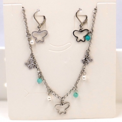 Stainless steel jewelry Necklace Earrings set Wholesale