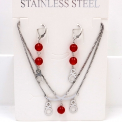 Stainless steel jewelry Necklace Earrings set Wholesale