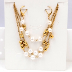 Stainless steel jewelry Necklace Earrings set Wholesale