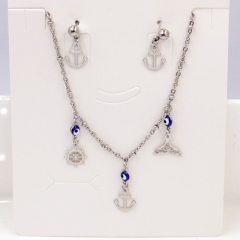 Stainless steel jewelry Necklace Earrings set Wholesale