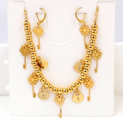 Stainless steel jewelry Necklace Earrings set Wholesale