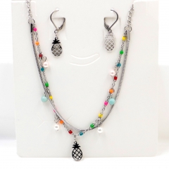 Stainless steel jewelry Necklace Earrings set Wholesale