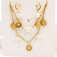 Stainless steel jewelry Necklace Earrings set Wholesale