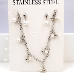 Stainless steel jewelry Necklace Earrings set Wholesale