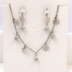 Stainless steel jewelry Necklace Earrings set Wholesale