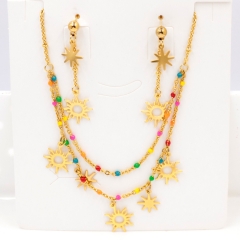 Stainless steel jewelry Necklace Earrings set Wholesale