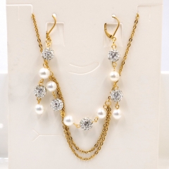 Stainless steel jewelry Necklace Earrings set Wholesale