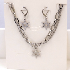 Stainless steel jewelry Necklace Earrings set Wholesale