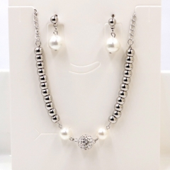 Stainless steel jewelry Necklace Earrings set Wholesale