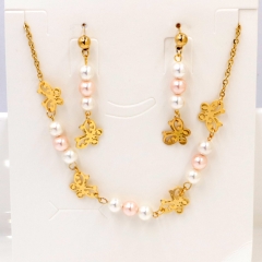 Stainless steel jewelry Necklace Earrings set Wholesale