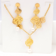 Stainless steel jewelry Necklace Earrings set Wholesale