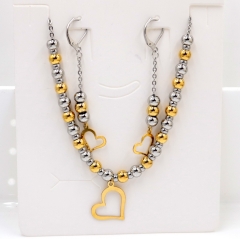 Stainless steel jewelry Necklace Earrings set Wholesale